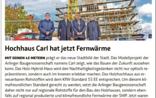 CARL bekommt jetzt Fernwärme