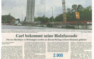 CARL bekommt seine Holzfassade
